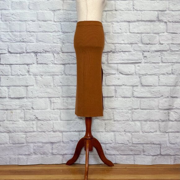 Alexia Admor Copper Ribbed Pencil Skirt - Picture 3 of 9